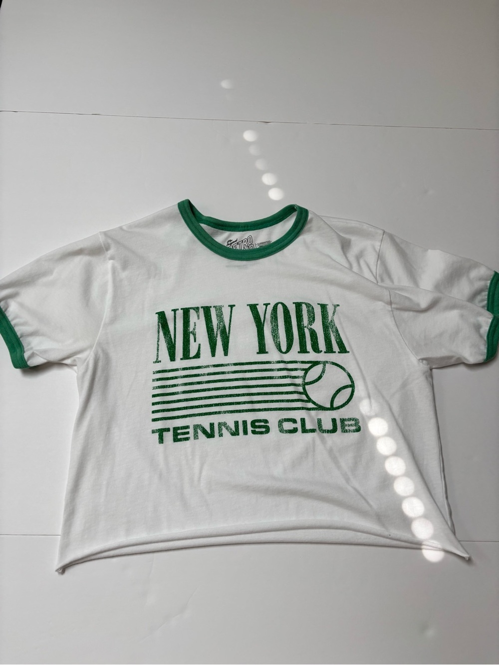 The Original Retro Brand - White & Green 'New York Tennis Club' Tee
